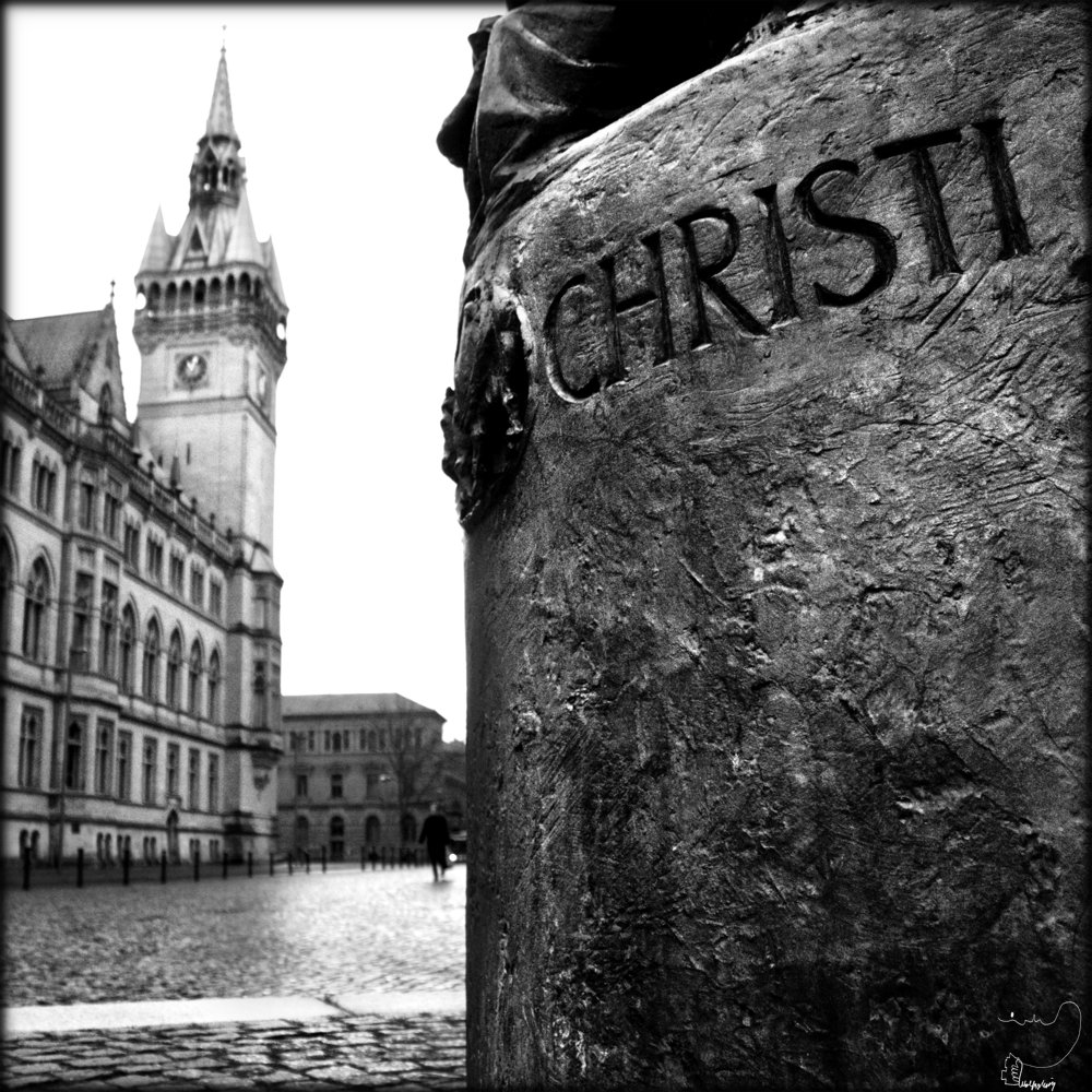 Braunschweig, Rathaus, Skulptur...